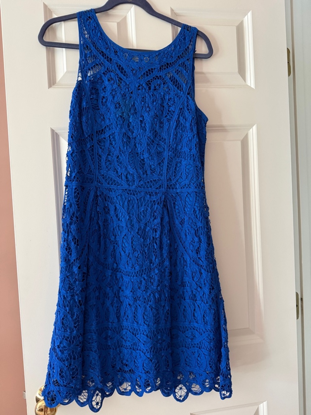 Lilly Pulitzer Royal Blue Crochet Lace Sleeveless Dress